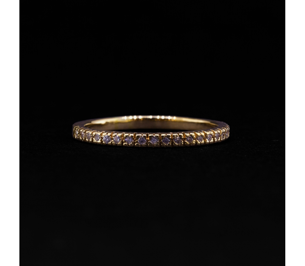 Obrączka Eternity z diamentami, Złoto 585 - 1
