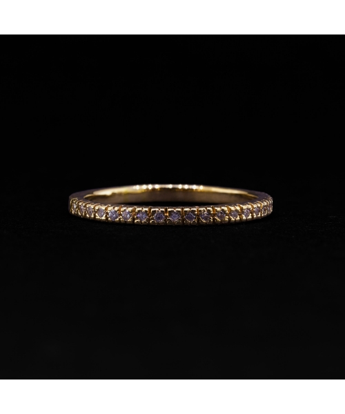 Obrączka Eternity z diamentami, Złoto 585 - 1