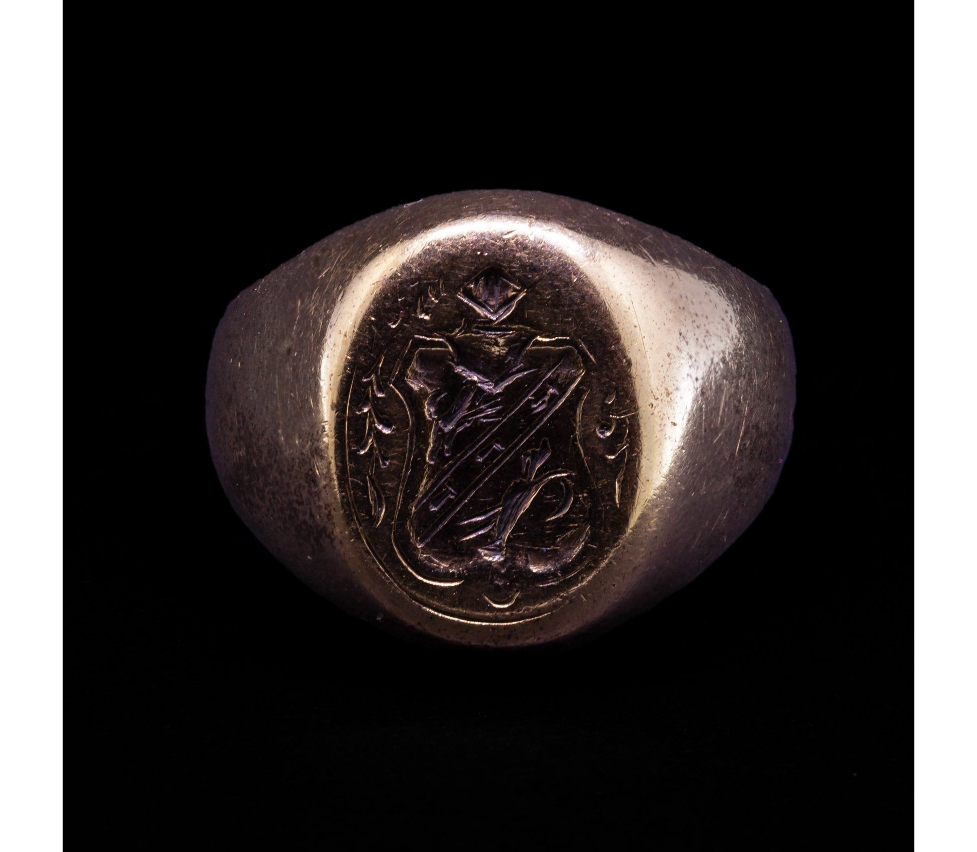 10K Gold, Seal Signet Ring, Vintage - 1 10K Gold, Seal Signet Ring, Vintage - 1
