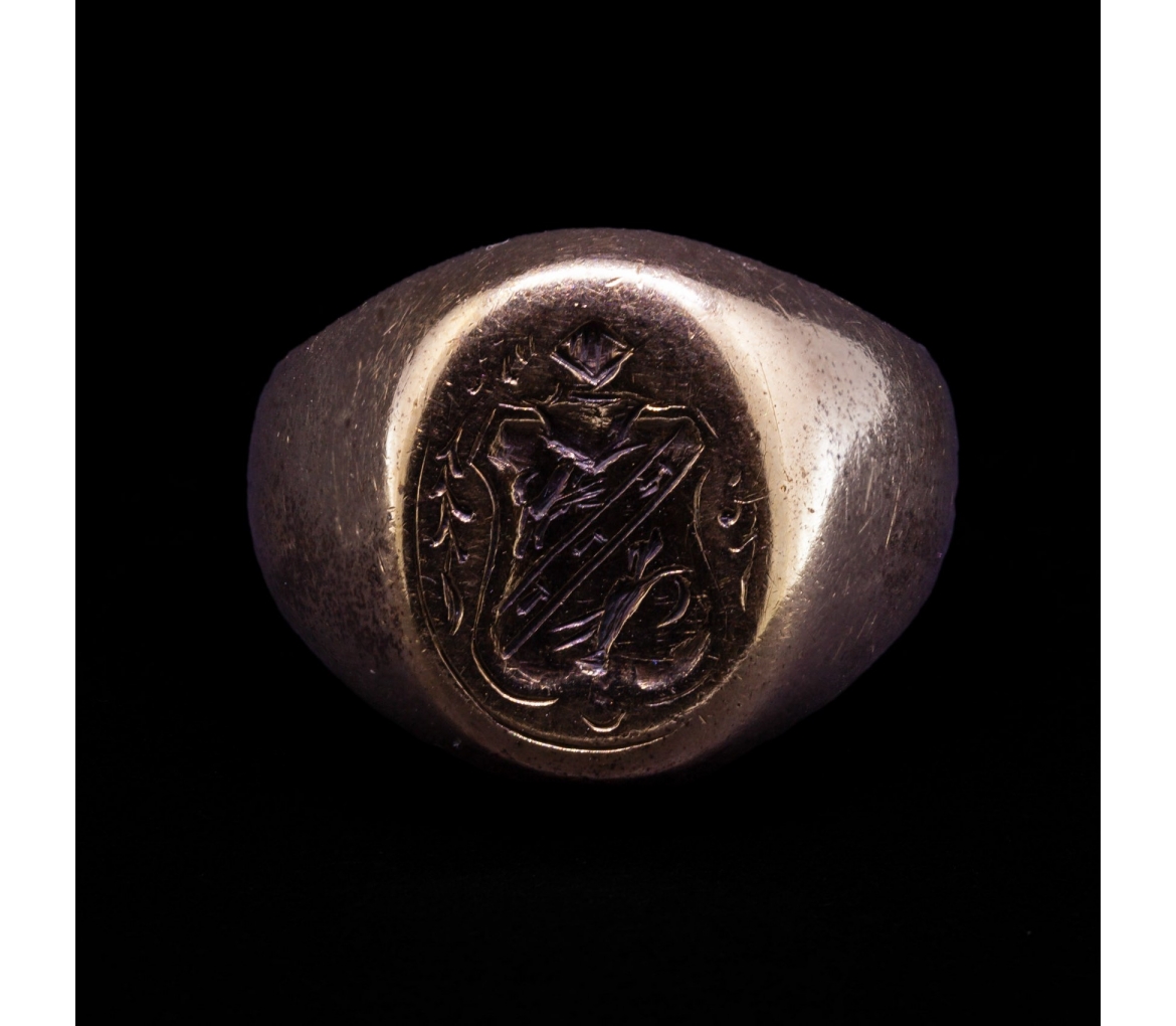 10K Gold, Seal Signet Ring, Vintage - 1
