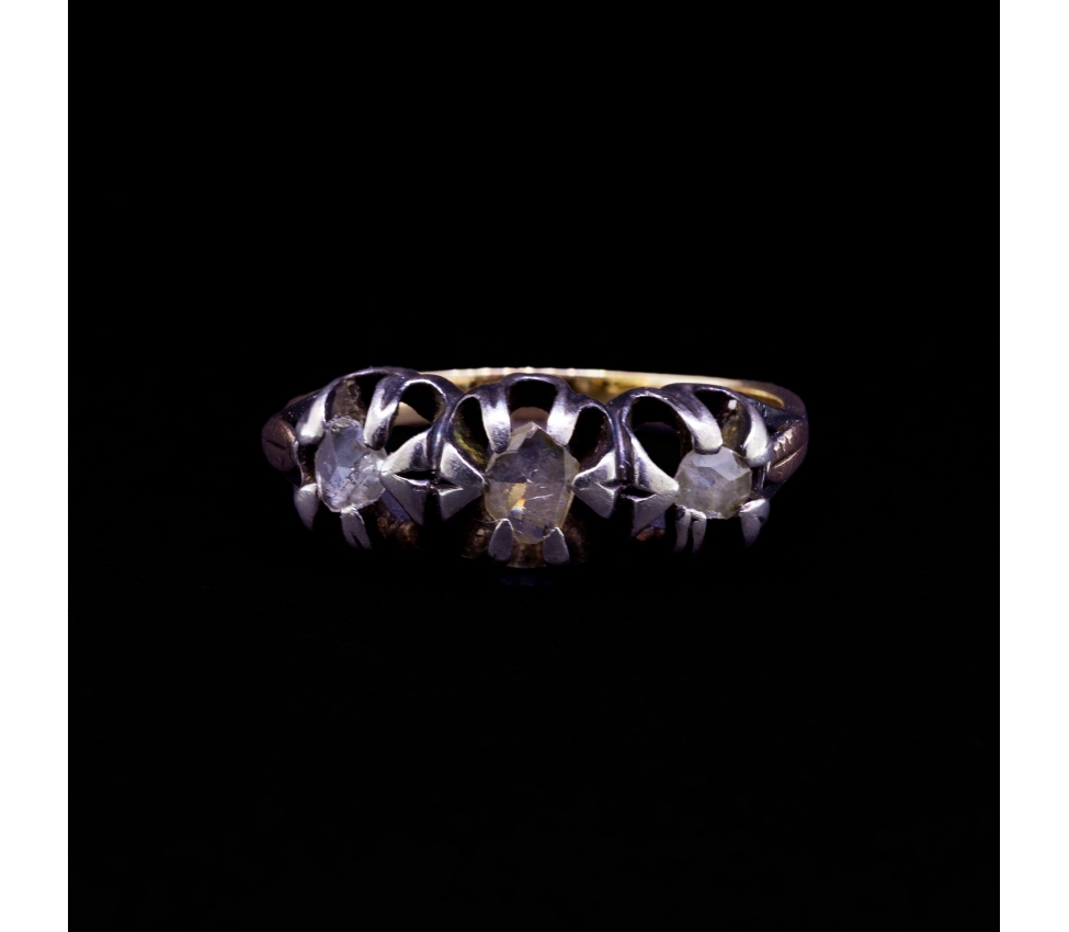 18K Gold, Rose-Cut Diamond Ring, 19th/20th centuries - 1