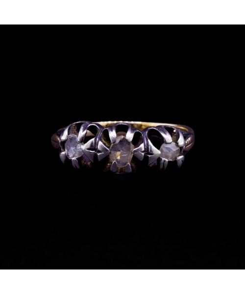 18K Gold, Rose-Cut Diamond Ring, 19th/20th centuries - 1