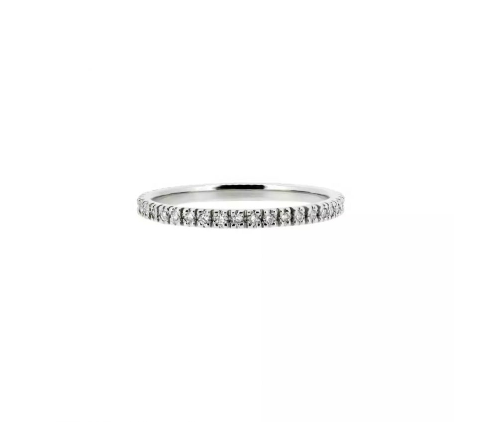 14K White Gold Diamond Wedding Eternity Band E008 - 1