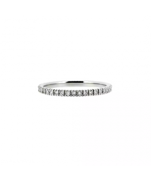 14K White Gold Diamond Wedding Eternity Band E008 - 1