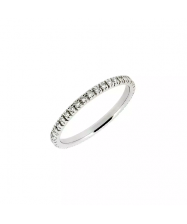 14K White Gold Diamond Wedding Eternity Band E008 - 2