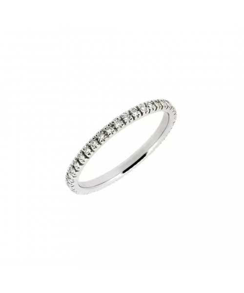14K White Gold Diamond Wedding Eternity Band E008 - 2