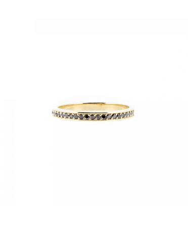 Obrączka z czarnymi diamentami Eternity Collection, Złoto 585 - 1