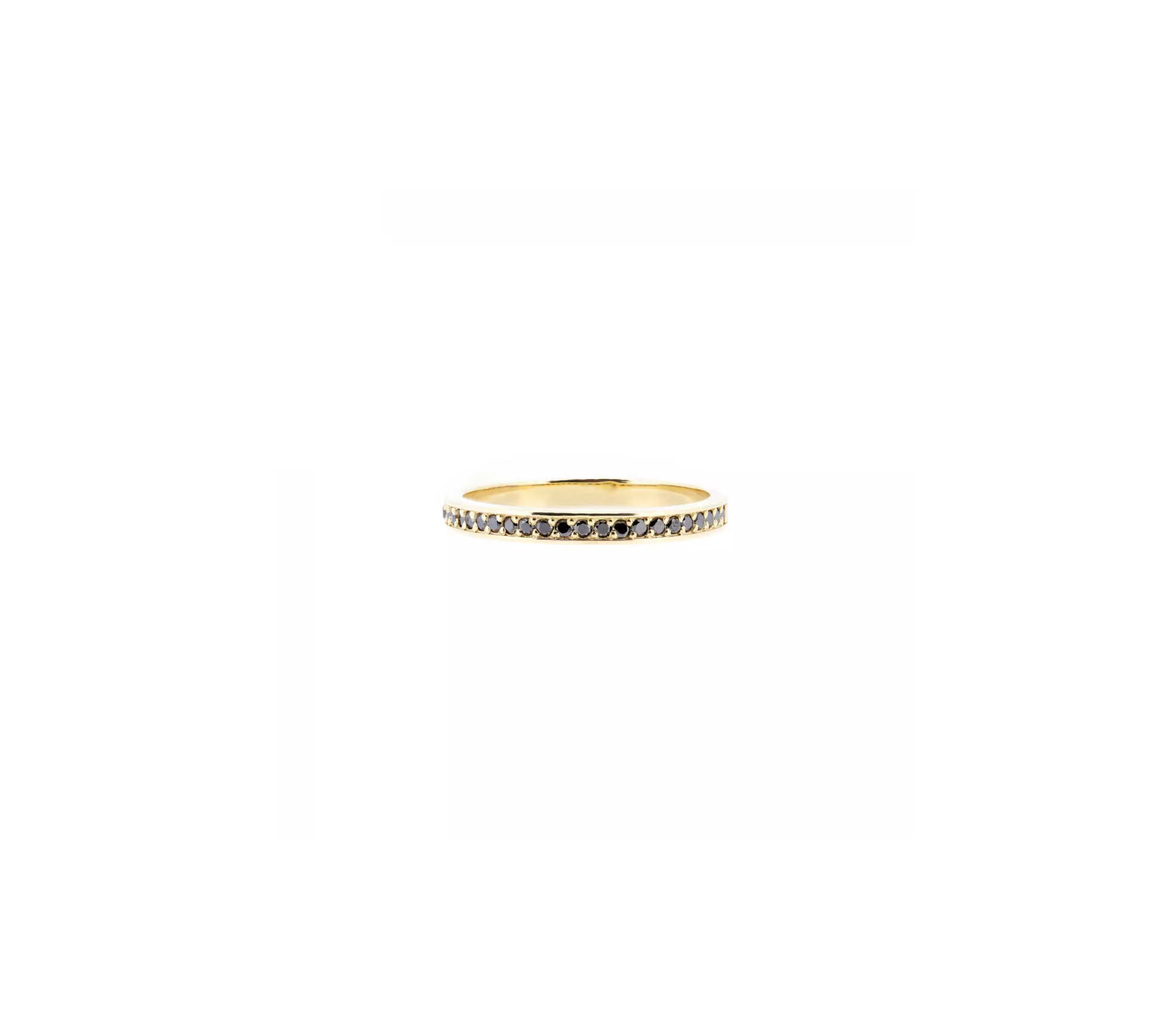 14K Gold Wedding Ring with Black Diamonds Eternity Collection - 1 14K Gold Wedding Ring with Black Diamonds Eternity Collection - 1