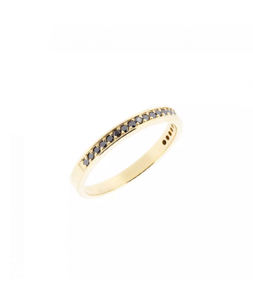 Obrączka z czarnymi diamentami Eternity Collection, Złoto 585 - 2