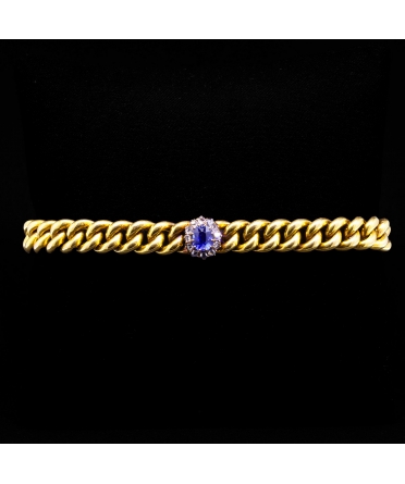 Bransoleta z szafirem i diamentami, Wiedeń 1872-1922, Złoto 585 - 1
