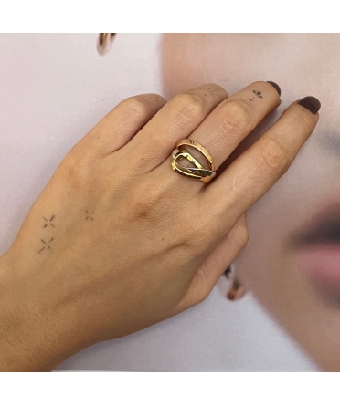 14K Gold Vintage Ring In Three Shades Of Gold - 2