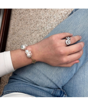 14K Gold Diamond Ring in Retro Setting - Palazzo Grande - 4