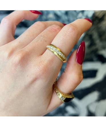 18K Gold Diamond Ring, Vintage - 2