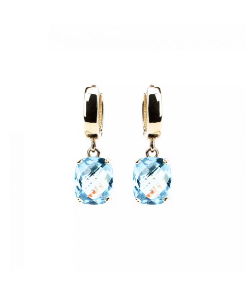 14K Gold Dolce Vita Earrings with Sky Blue topaz - 1