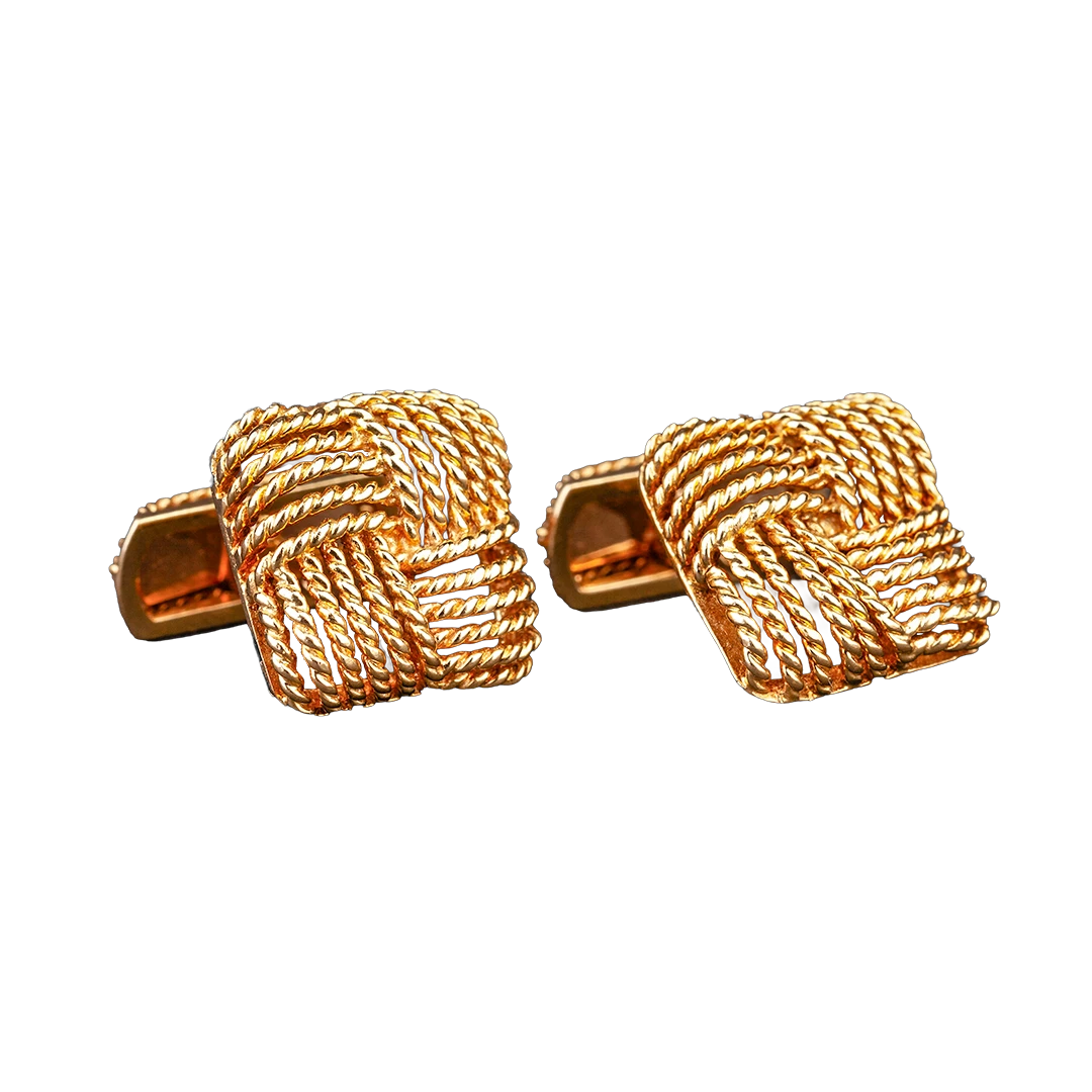 Gold filigree cufflinks - Vintage, Paris