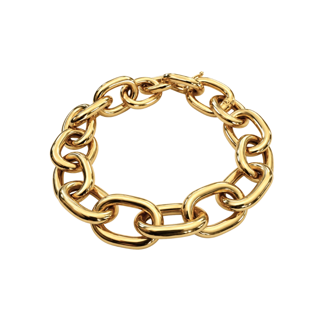 Złocona łańcuchowa bransoleta Just Gold