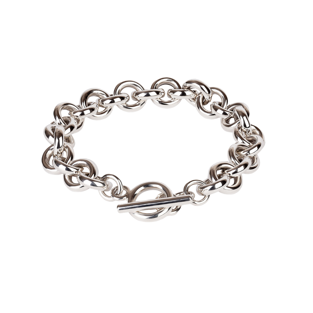 Bransoleta łańcuchowa SILVER z okrągłych ogniw