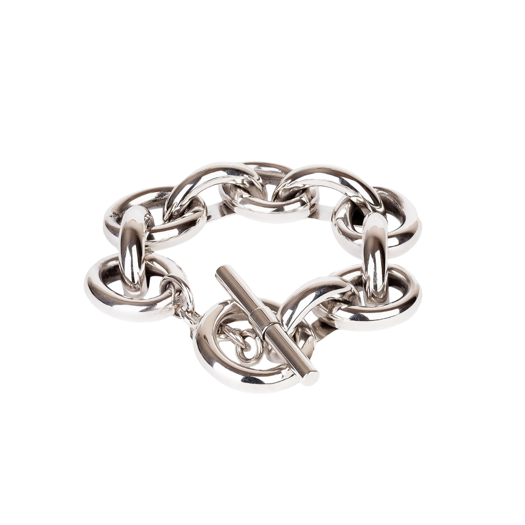Bransoleta łańcuchowa SILVER z szerokich ogniw
