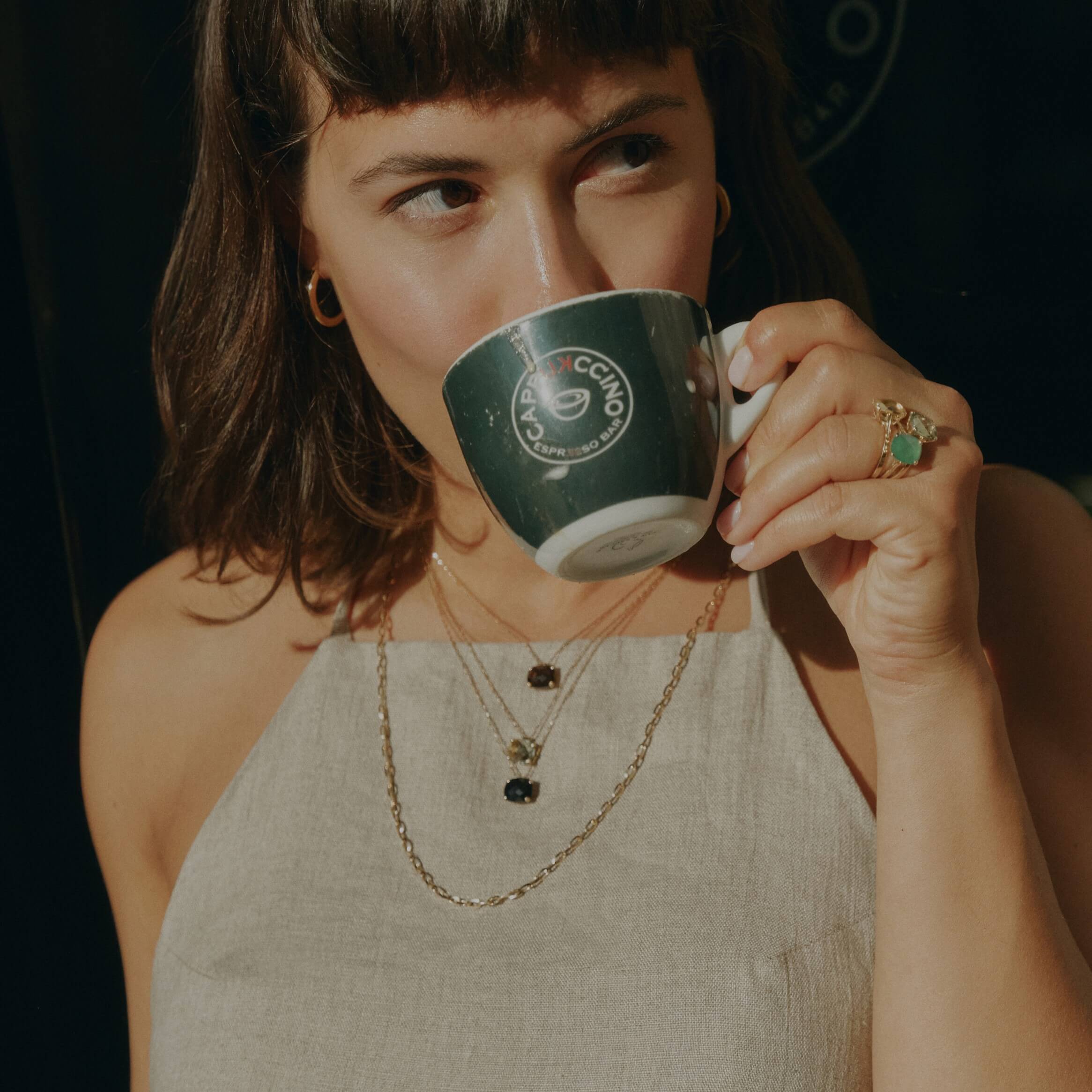 Złoty naszyjnik Dolce Vita Mini z cytrynem