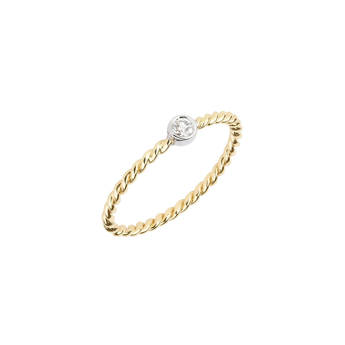 Gold spiral ring with colorful gemstone