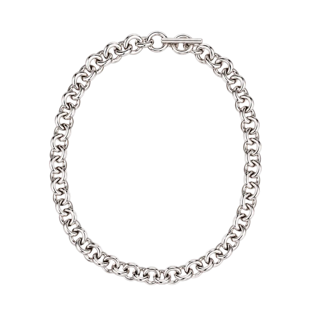 Kolia łańcuchowa SILVER z okrągłych ogniw