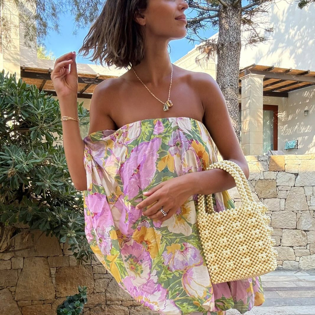 Złota zawieszka Dolce Vita z zielonym ametystem