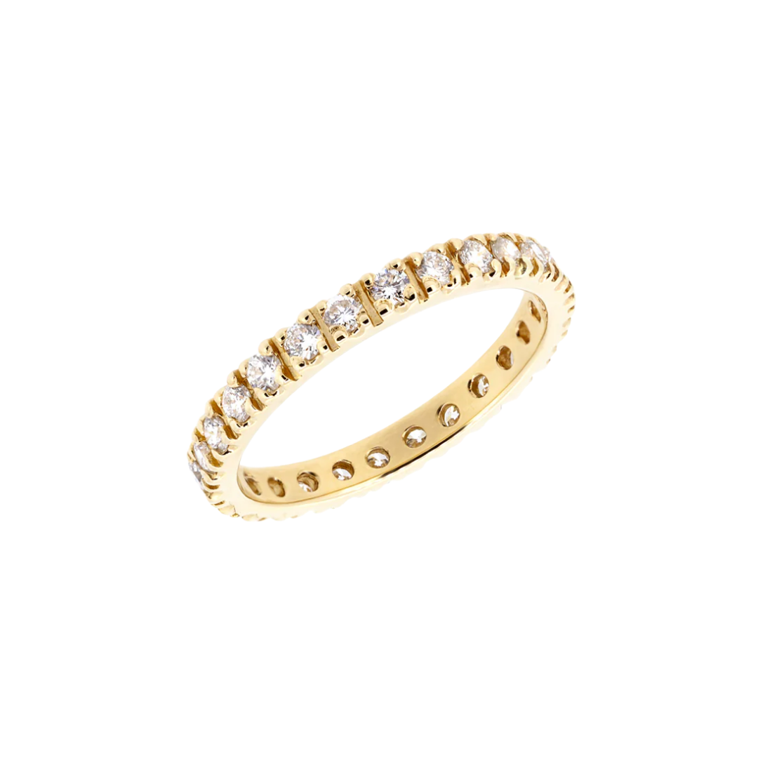 Złota obrączka Eternity I z brylantami