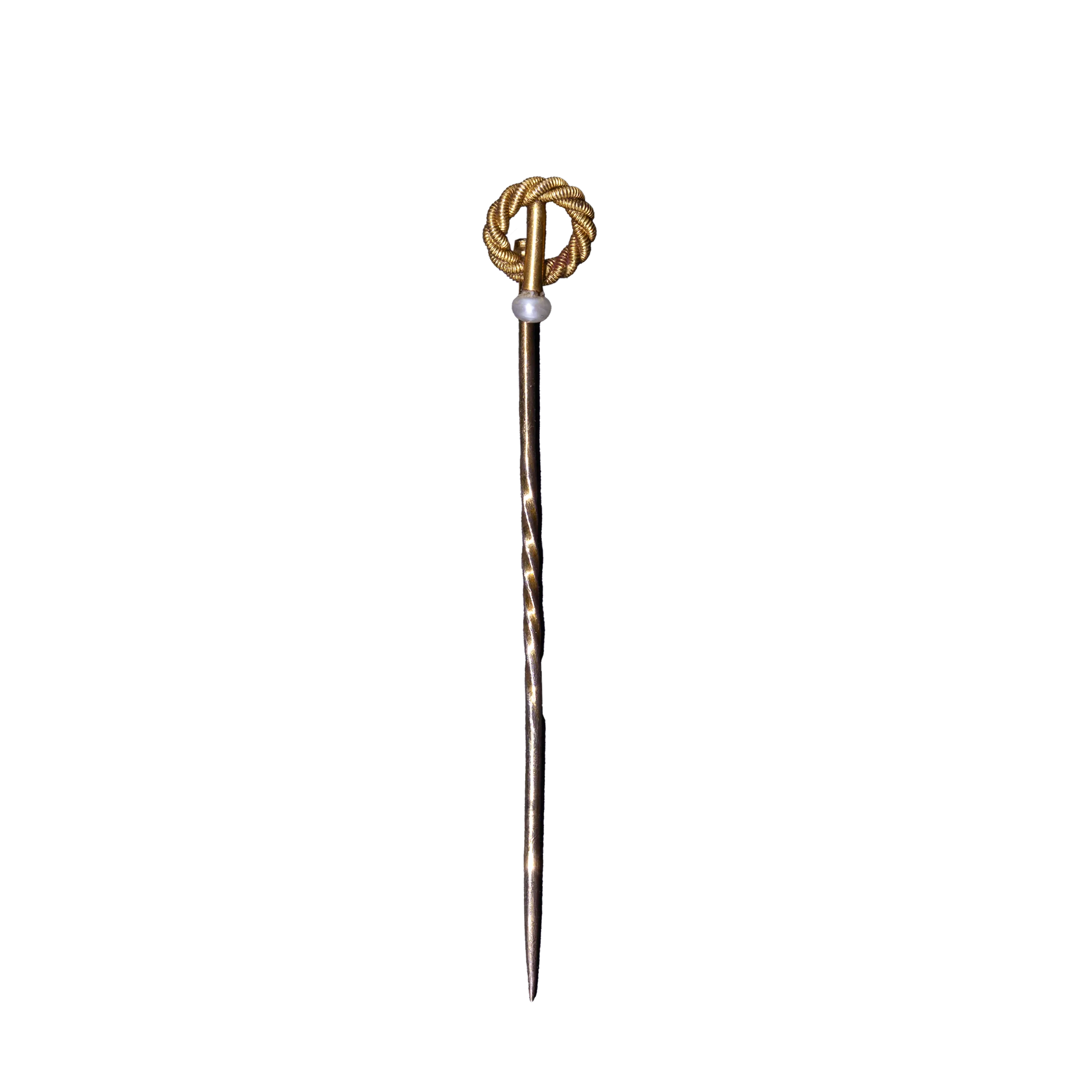 Gold pearl pin from the turn of the 19th and 20th centuries.