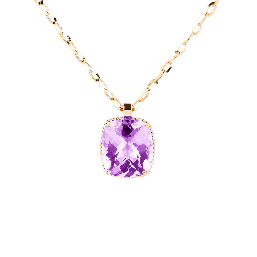 Dolce Vita Gold Pendant with Amethyst Medium