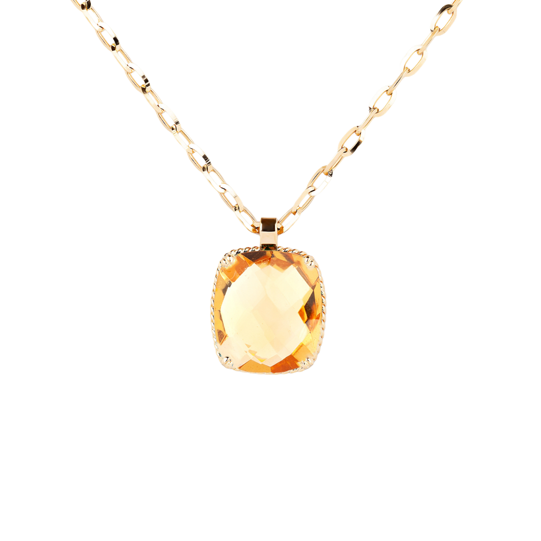 Dolce Vita gold pendant with citrine