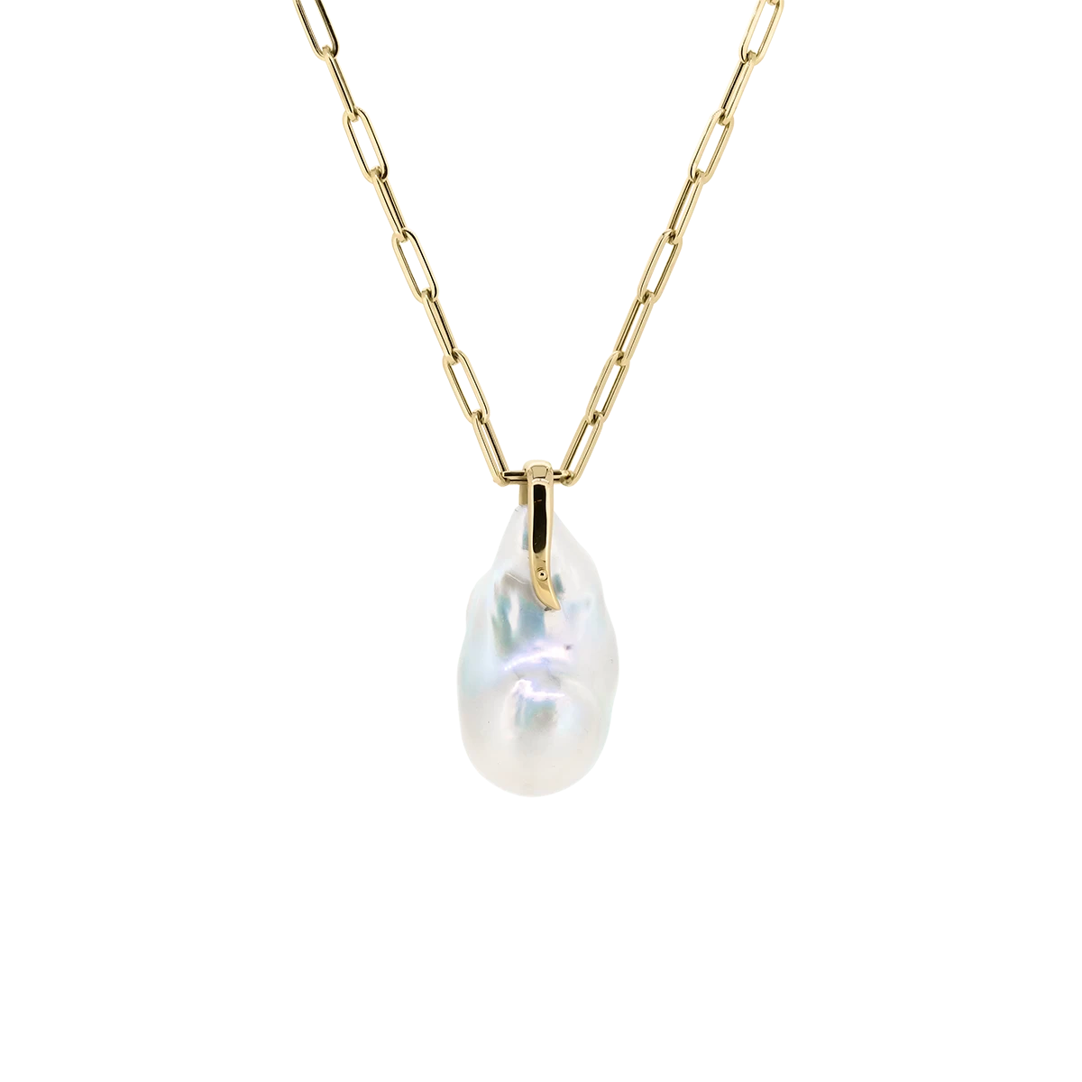 Złota zawieszka Seafood z dużą perłą kometową