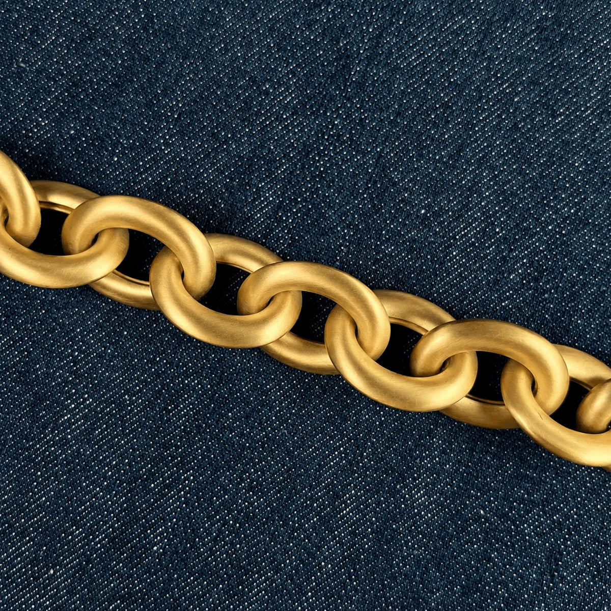 Złocona bransoleta Maxi Just Gold I z satynowymi ogniwami