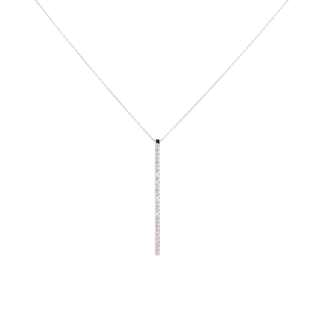 Minimal Gold Necklace with Diamonds