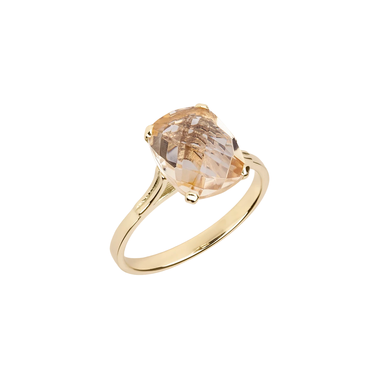 Dolce Vita Mini Gold Ring with Citrine