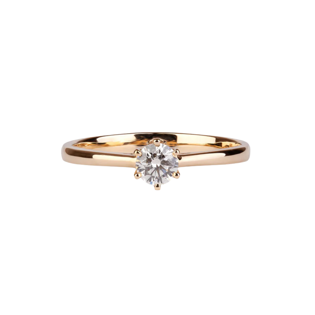 Gold diamond engagement ring