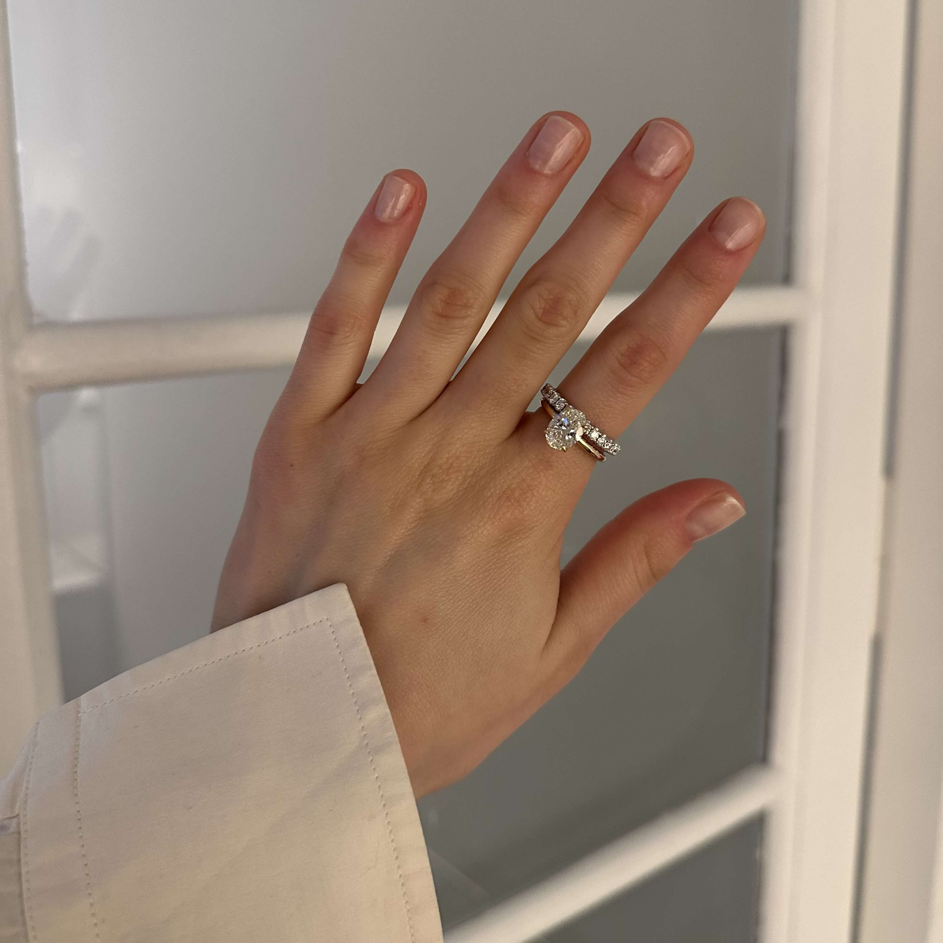 Gold Oval Diamond Engagement Ring