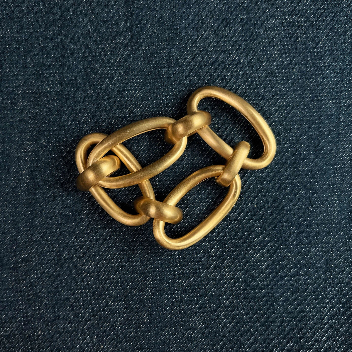 Złocona bransoleta Just Gold z owalnymi satynowymi ogniwami