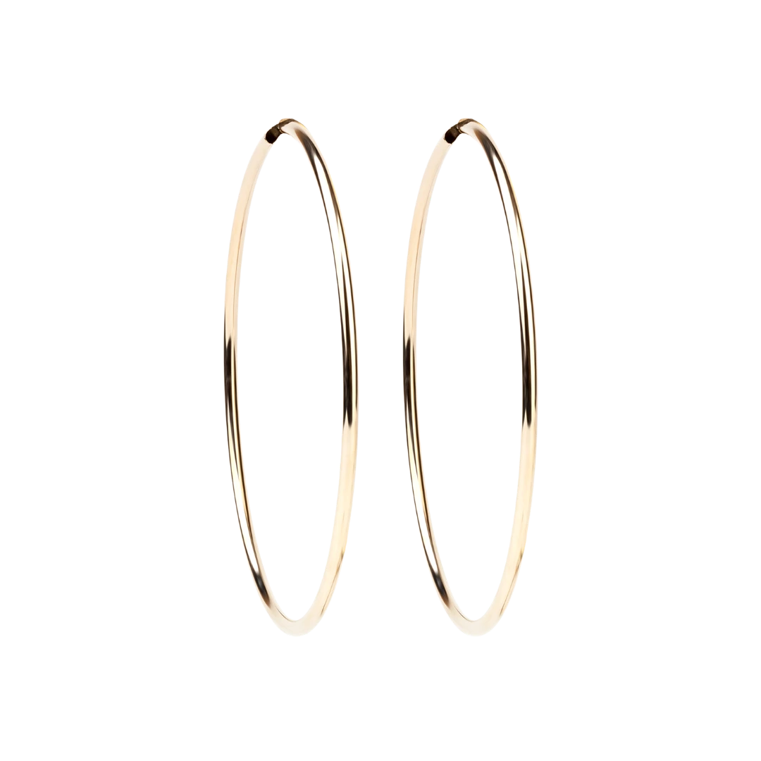 Złote kolczyki koła 6 cm