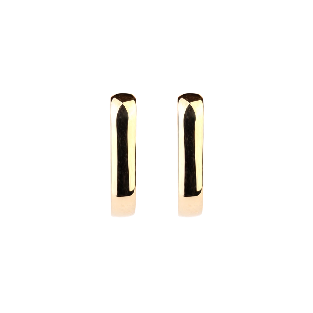 Złote proste kolczyki "przecinki"