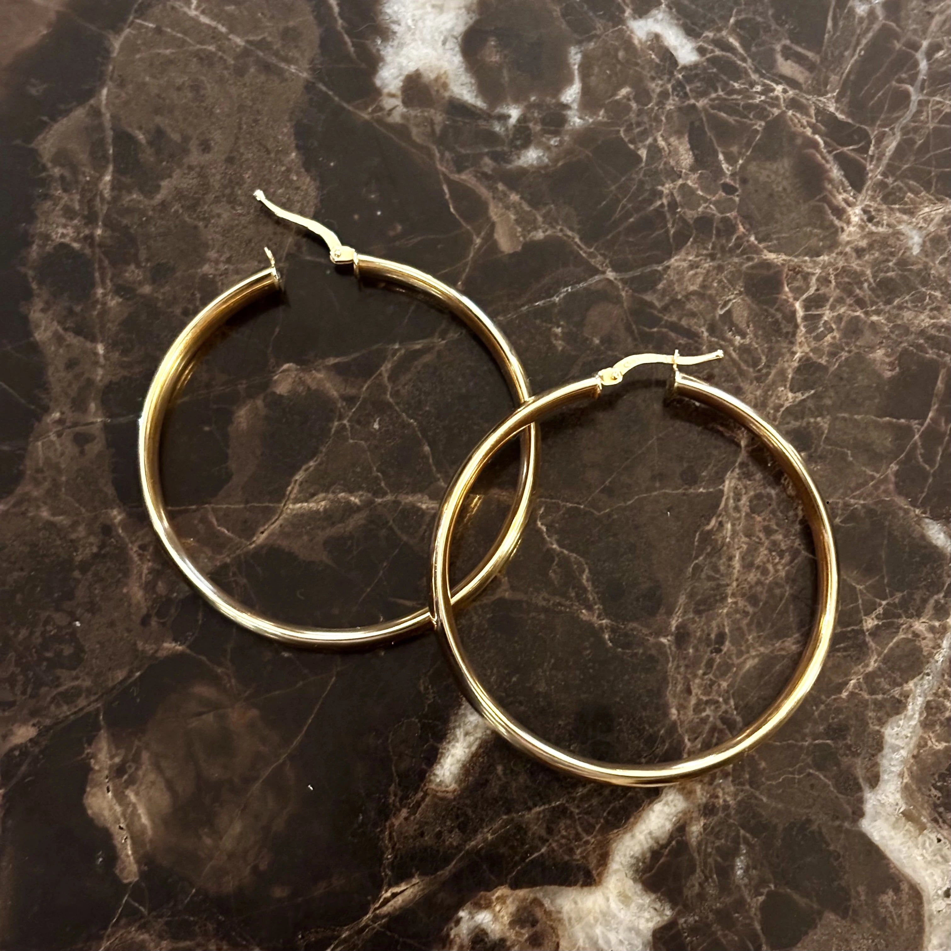 Złote kolczyki koła 4.5 cm