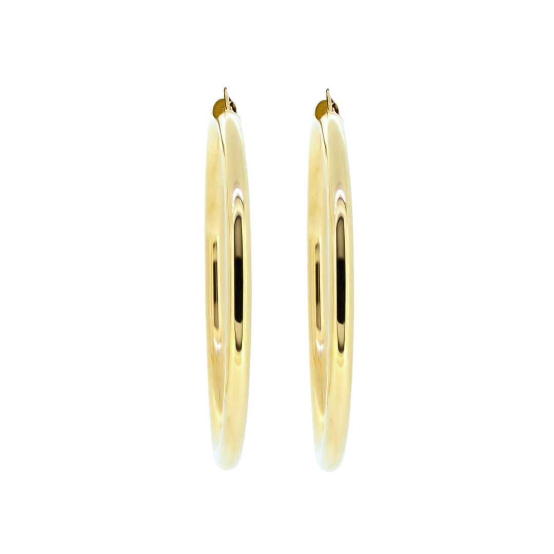 Złote kolczyki koła 4.5 cm