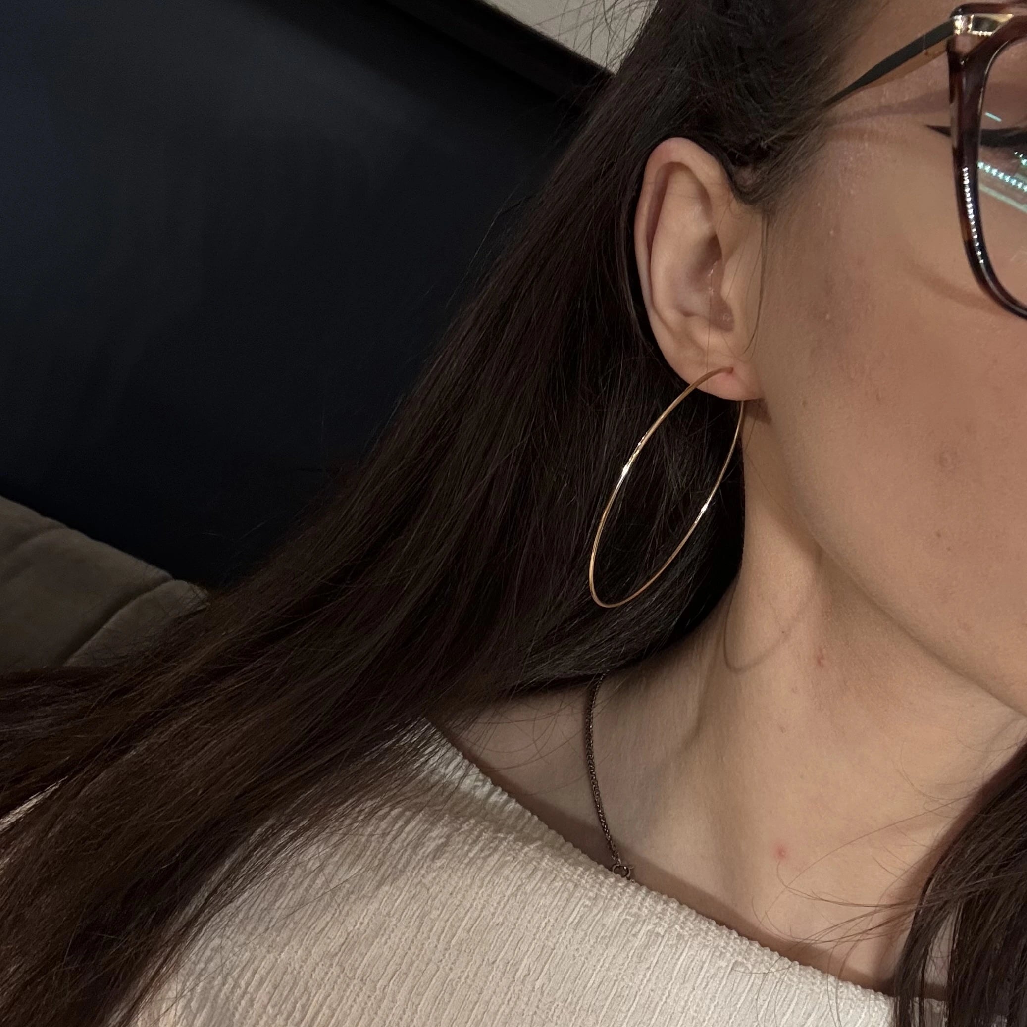 Złote kolczyki koła 6 cm