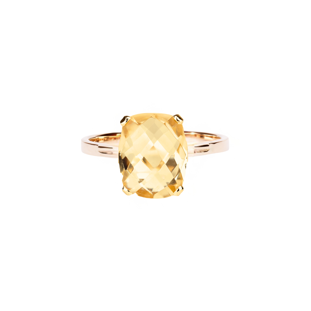 Dolce Vita Mini Gold Ring with Citrine