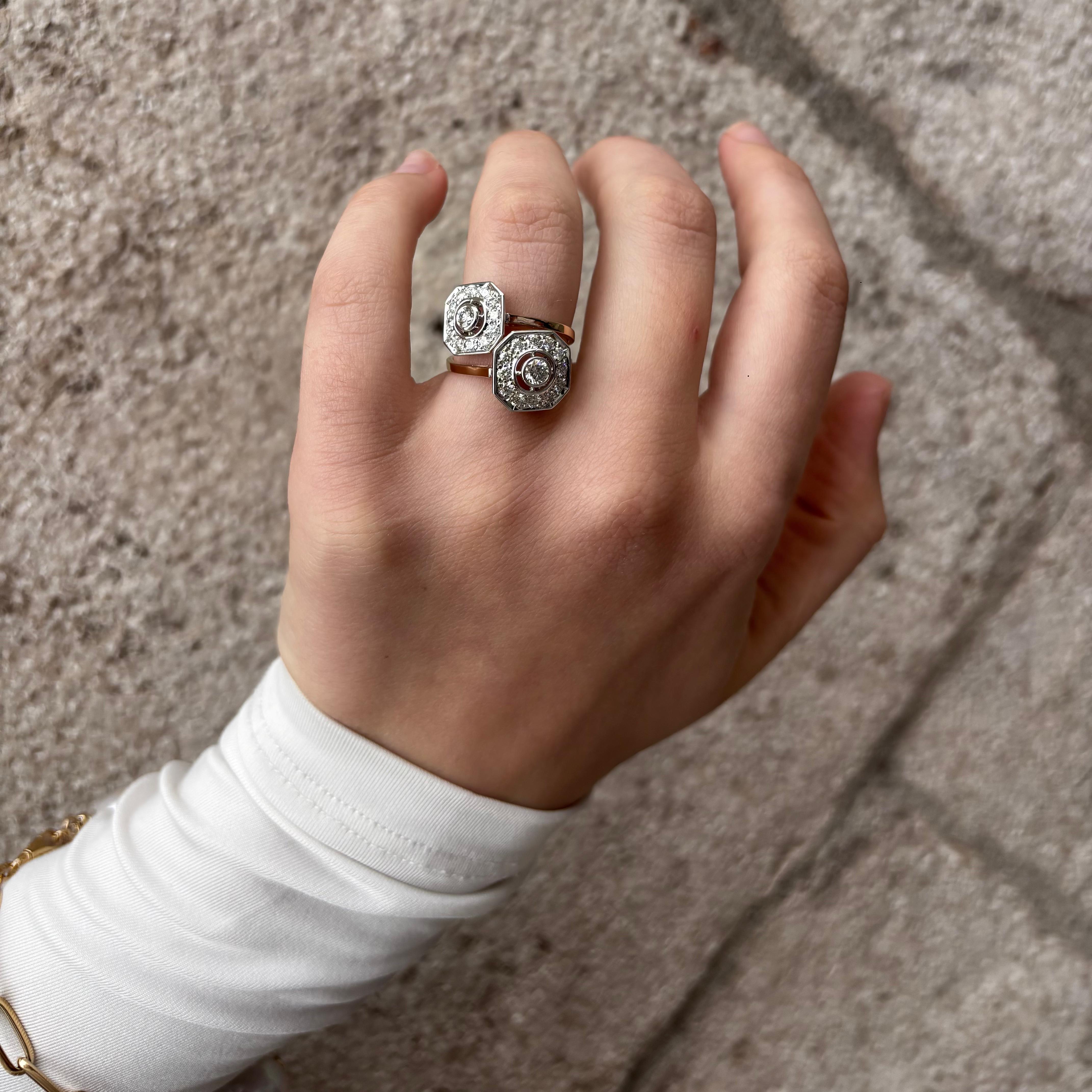 Gold ring with diamonds - Palazzo