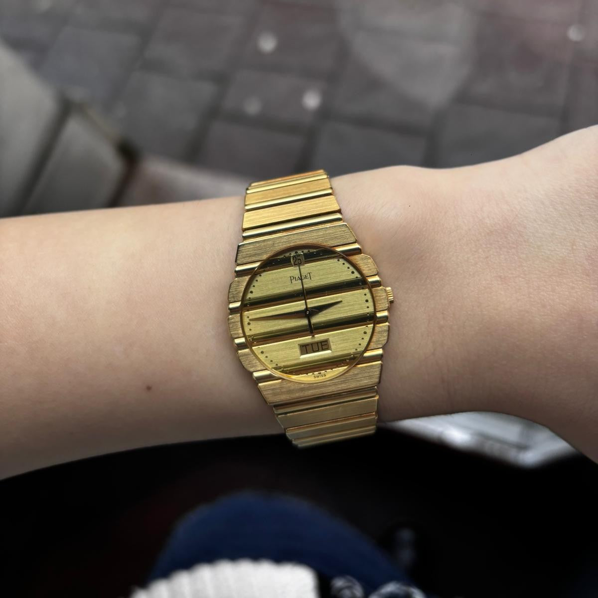 Złoty zegarek Piaget Polo, lata 80-te XX w., Swiss Made