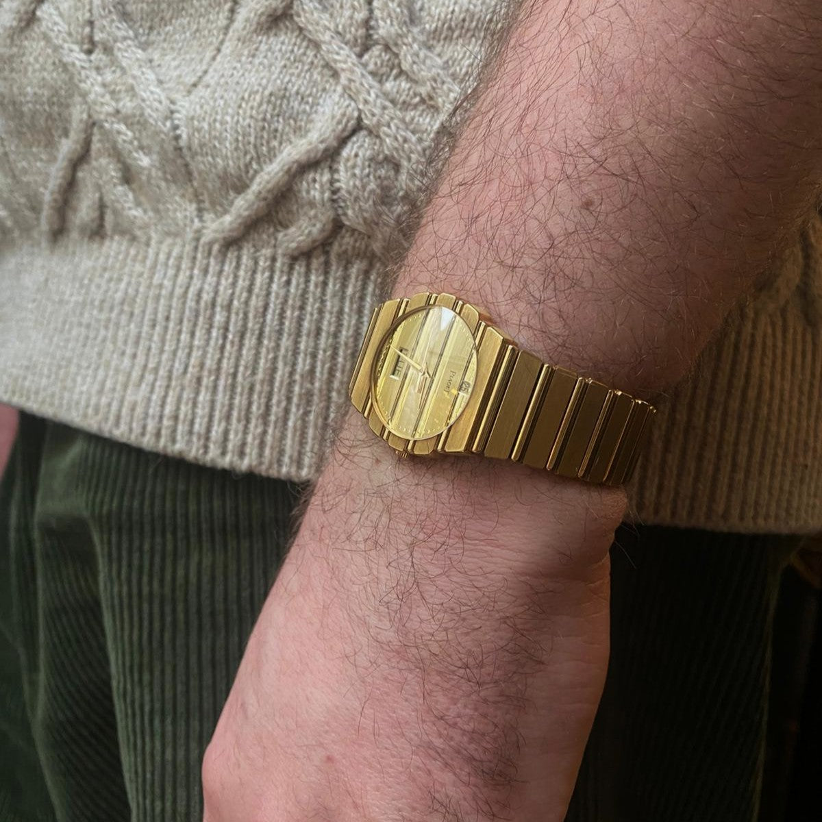 Złoty zegarek Piaget Polo, lata 80-te XX w., Swiss Made