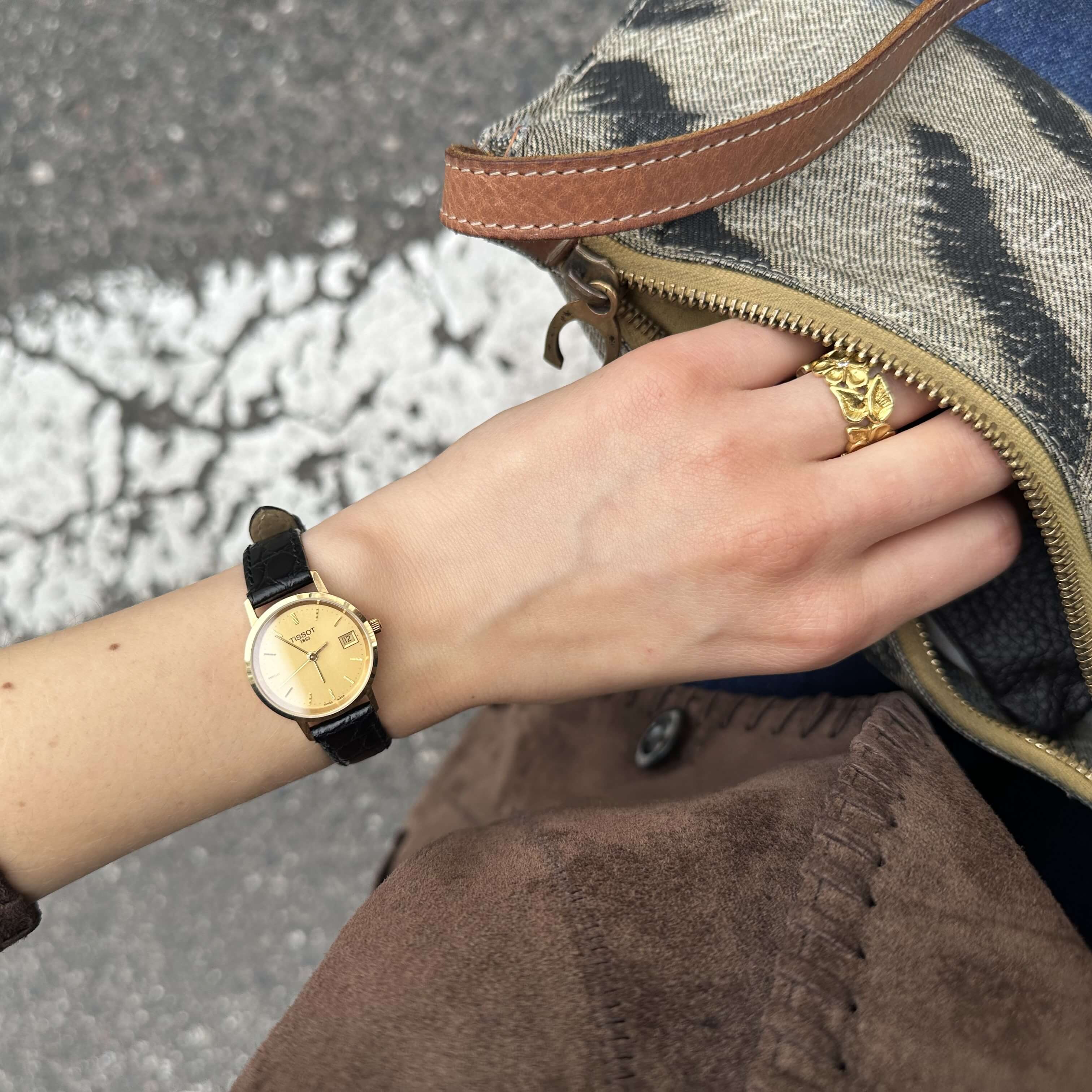 Złoty zegarek Tissot Goldrun Lady, 2006 rok, Swiss Made