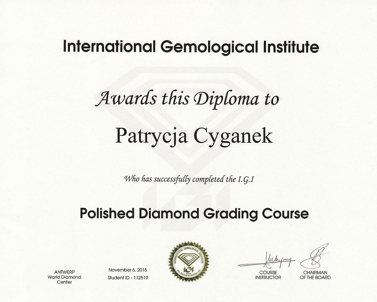 Patrycja Polished Diamond